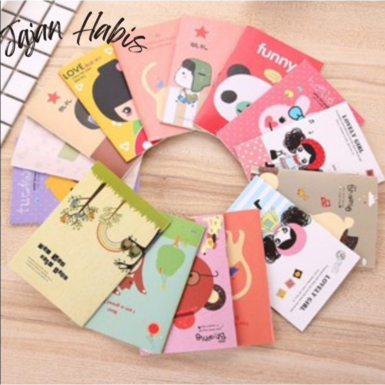 

JABIS Buku Tulis Mini Motif Kartun Note Book Mini Cartoon Mini Book Notepad Karakter Buku Tulis Memo Kecil
