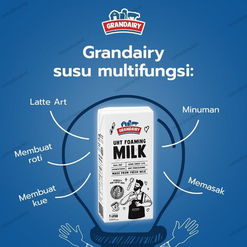 

Susu UHT Grandairy Foaming Milk 1 Liter