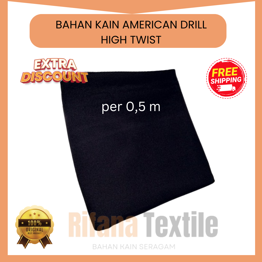 [0,5 m] Kain Bahan Celana Pria dan Wanita Harga Per Setengah Meter atau Per 0,5 Meter Bahan Kain Pol