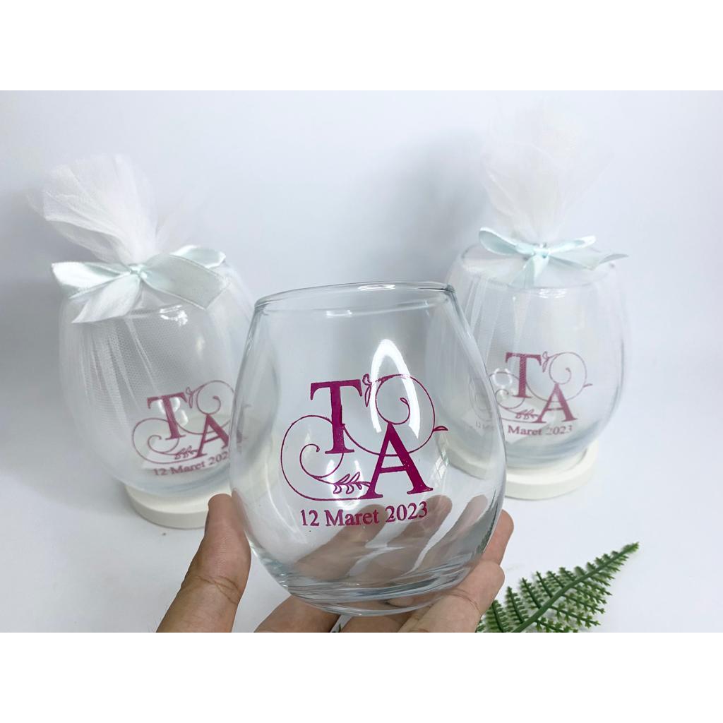Souvenir Gelas Wine Stemless 475ml Citinova Tuscany Gelas Wine Gelas Bar Cafe Kaca Sablon Kemas Tile