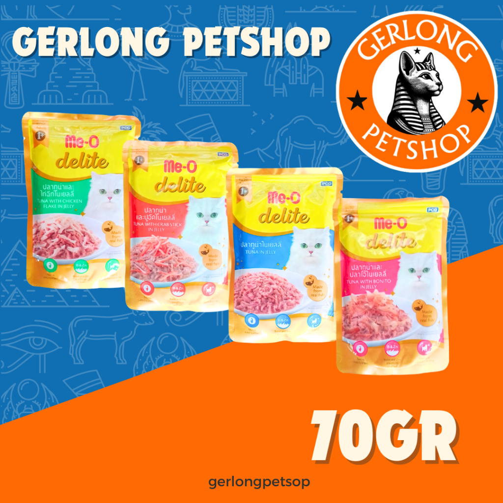 MEO delite pouch premium 70gr all variant meo wet food
