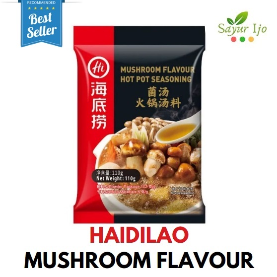 

Hai Di Lao Mushroom Flavour Hot Pot Seasoning 110 Gram / Pack Bumbu Kaldu Kuah Soup Jamur Instant Premium