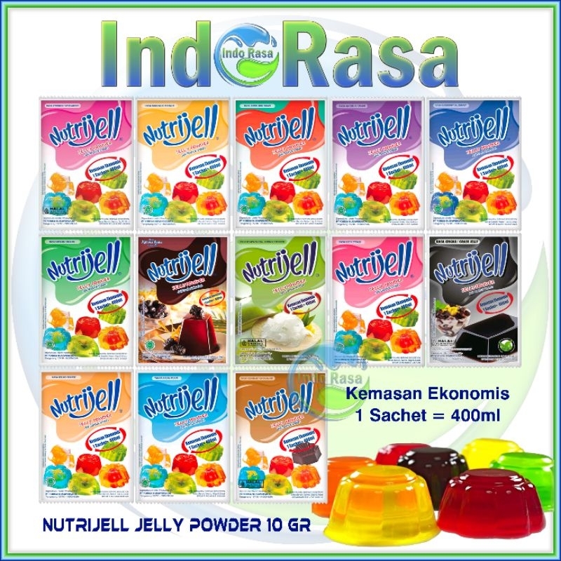 

Nutrijel Jelly Powder Aneka Rasa Buah 10gr & 20gr Serbuk Nutrijell Jeli Agar agar Cokelat