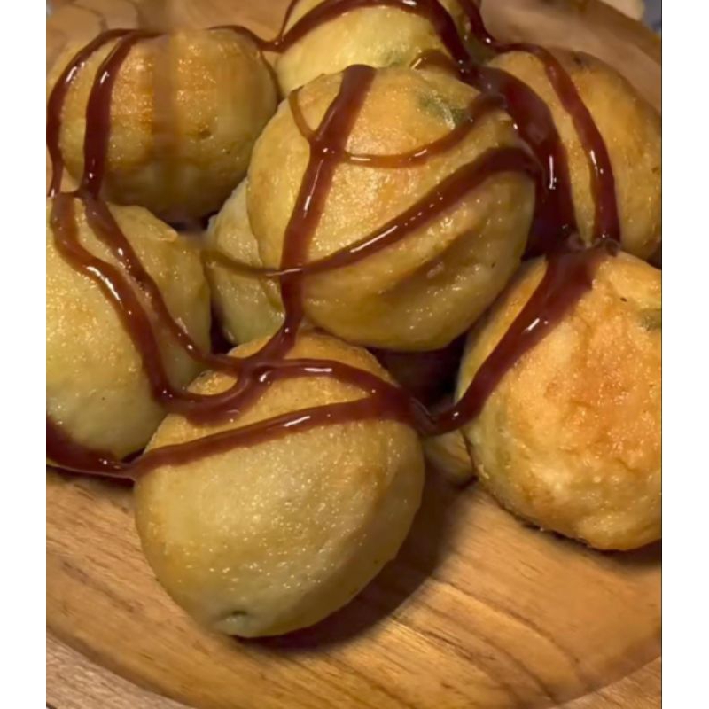 

Takoyaki bu lia surabaya isi keju sosis gurita crabstick halal