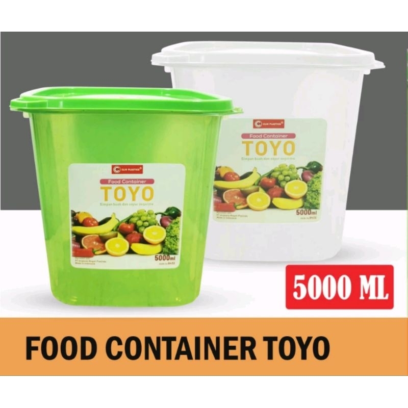 Toples plastik 5 liter - toples makanan - food container Toyo clio 5liter