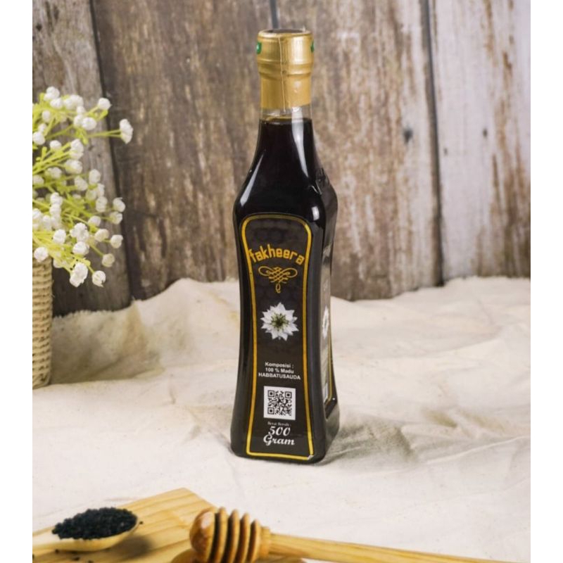 

Madu Nektar Bunga habbatussauda 250gr fakheera