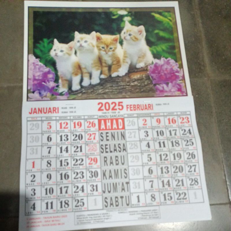 

( bisa cod) kalender Jawa wuku kecil 2025