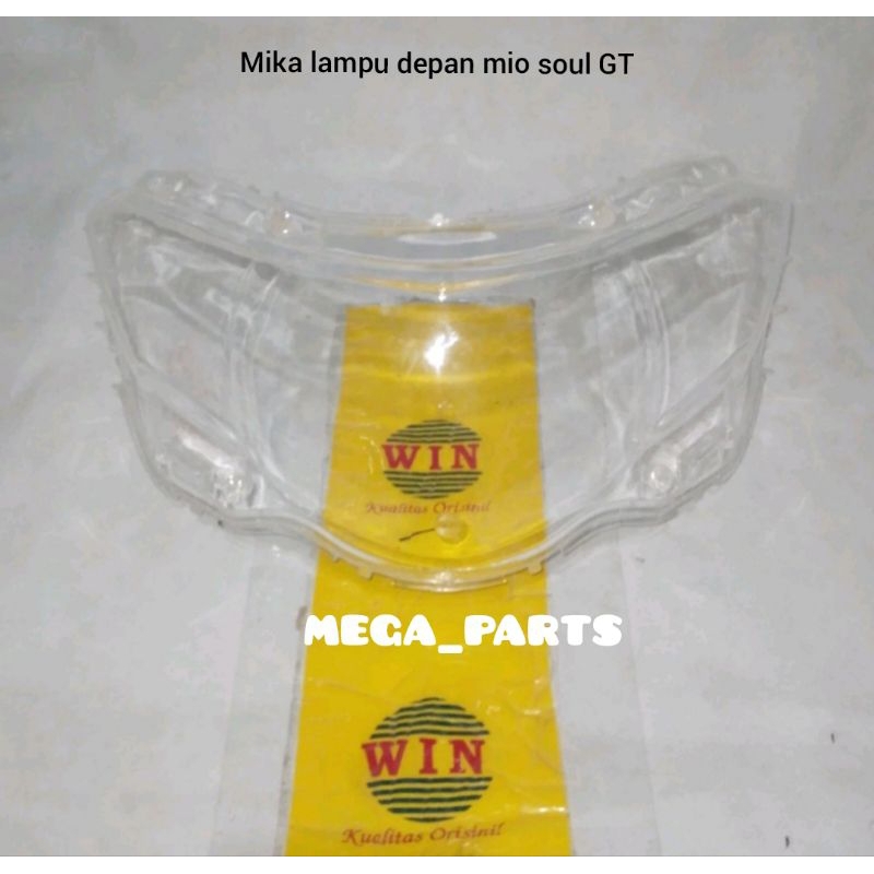 Mika kaca lampu depan yamaha mio soul GT 115 tahun 2012 -2014 merek WIN
