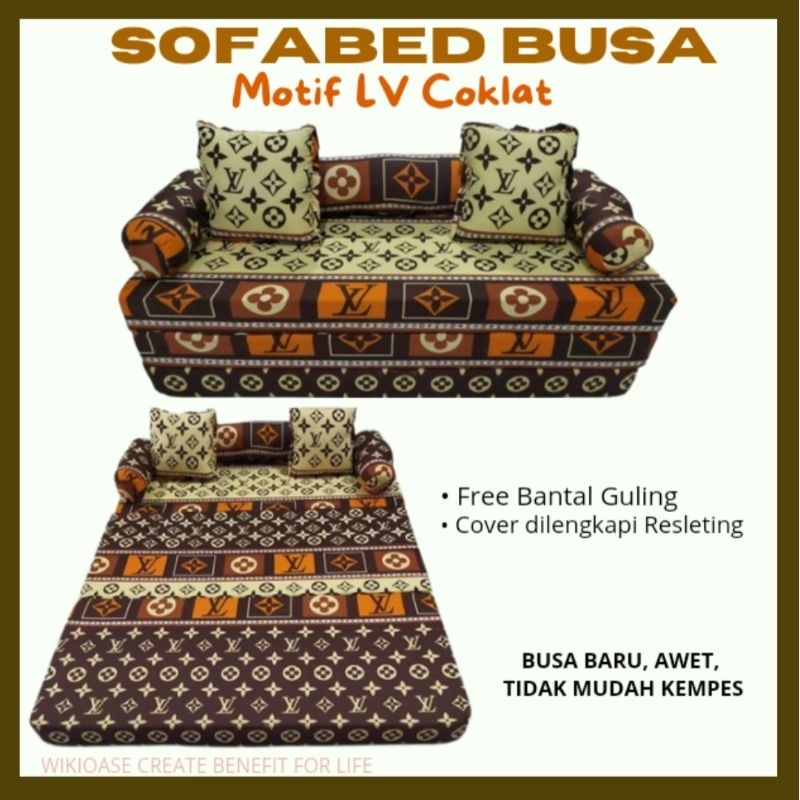 Kasur Sofa Bed Minimalis Lipat Busa Sofabed Kursi Tamu Serbaguna