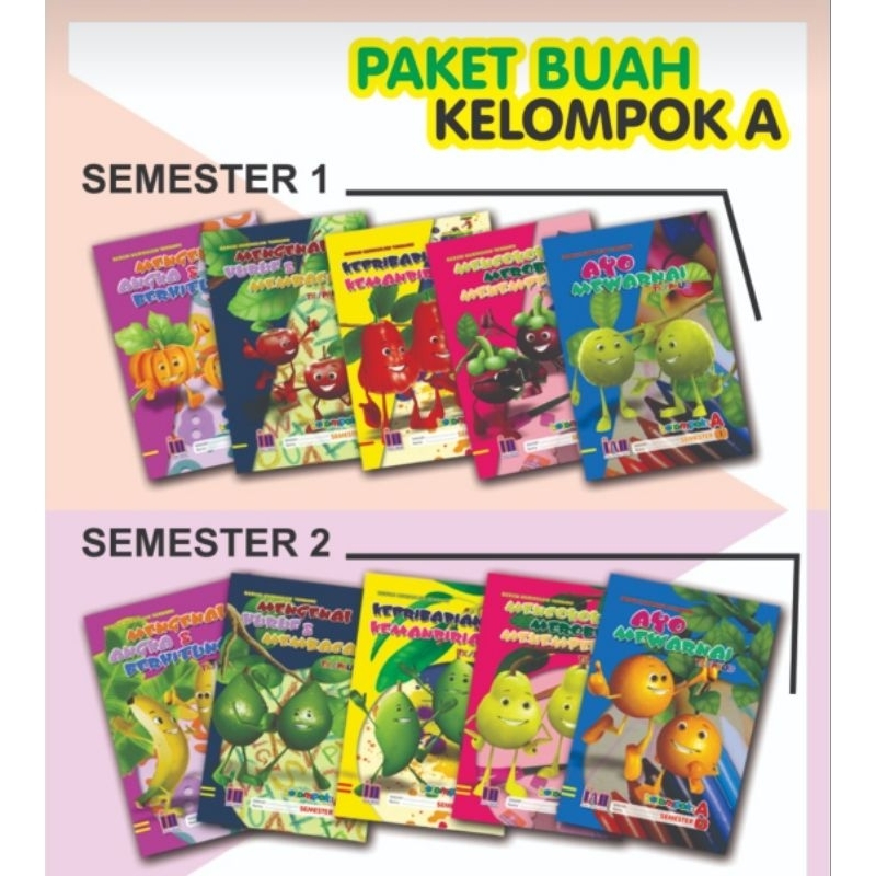 Buku LKS A Paud Paket Buah Harga Satuan
