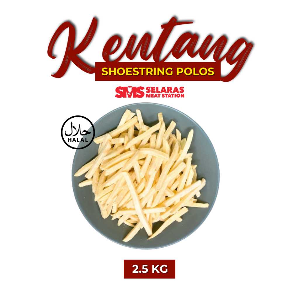 

Kentang Shoestring Cut Polos 2.5 Kg Frozen Tangerang