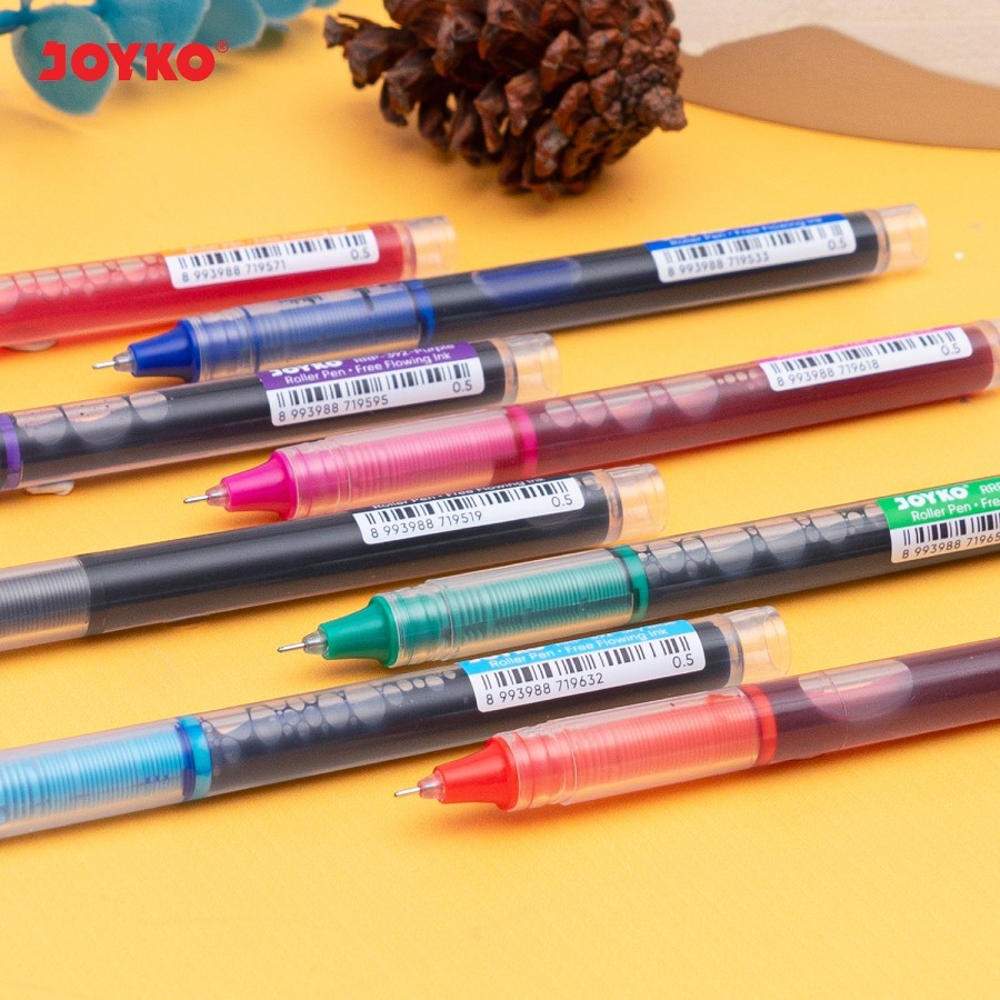 

ROLLER PEN JOYKO RRP-392 TINTA WARNA | PENA JEL | NEEDLE TIP | SUPER SMOOTH | ECER