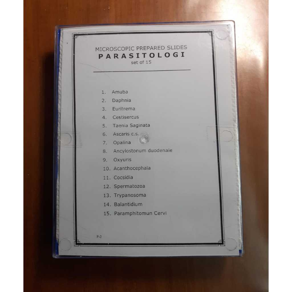 PREPARAT PARASITOLOGY, PREPARATE PARASIT 1BOX, PERAGA PARASITOLOGI