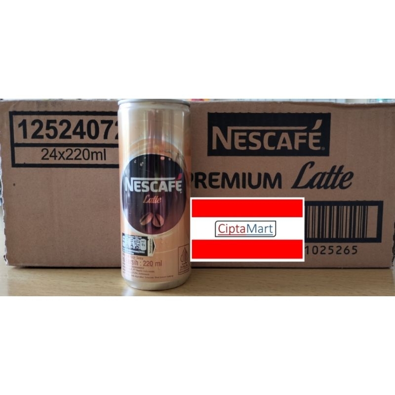 

Nescafe kaleng premium Latte 24 X 220ml ( 1 dus )