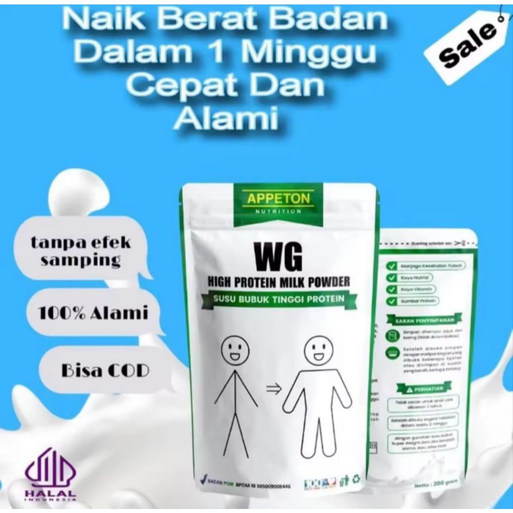 

APPETON WEIGHT GAIN Suplemen Susu Penngemuk Badan Original