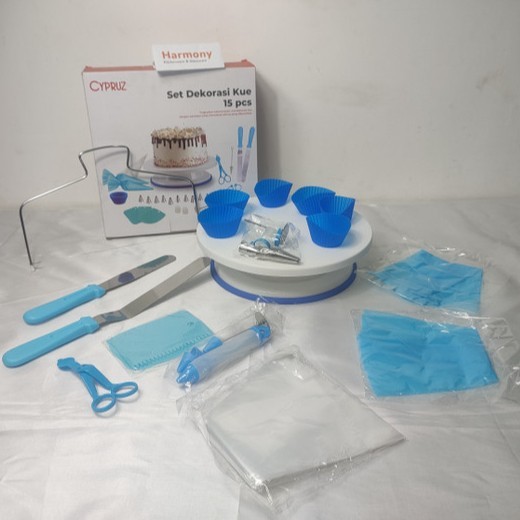 Cypruz Basic Decorating Set 15pcs Perlengkapan Dekorasi Hias Cake Kue