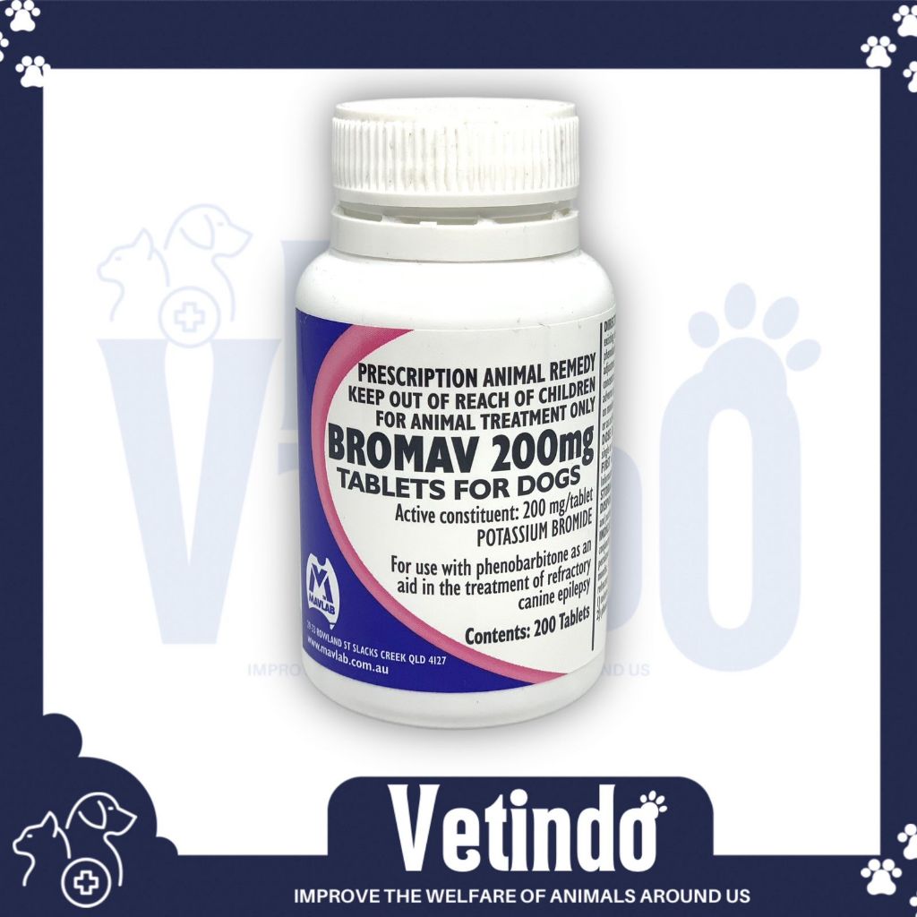 Bromav 200 mg Obat Epilepsi dan Kejang untuk Anjing pertablet