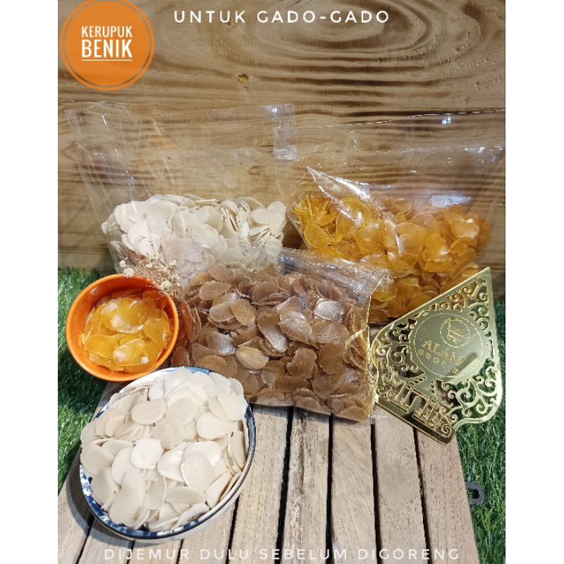 

(kerupuk mentah)Kerupuk Bawang SENTOSA Superior benik gado-gado 250g, 500g, 1kg