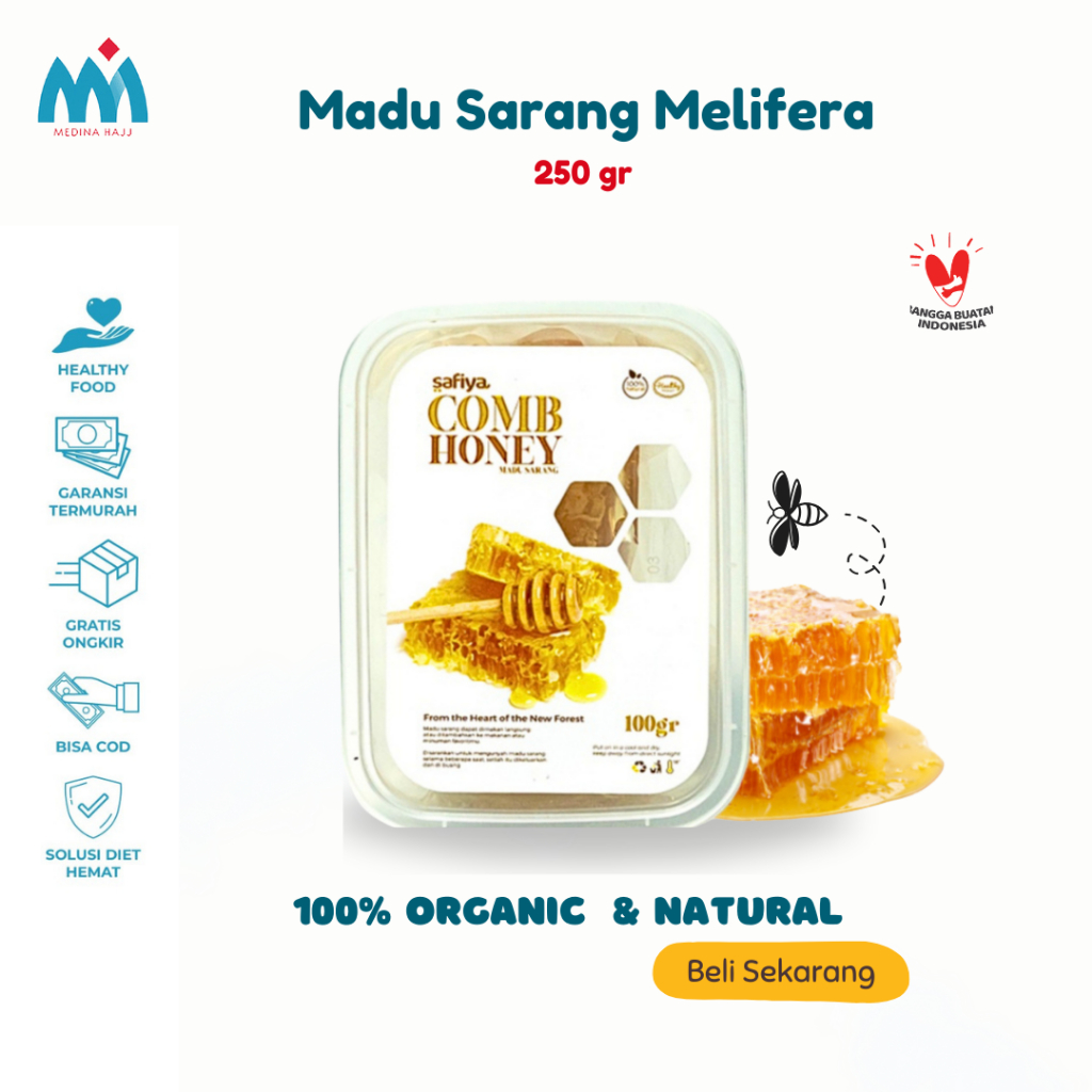 

Madu Sarang Murni Asli Melifera 100 Gram Original Safiya