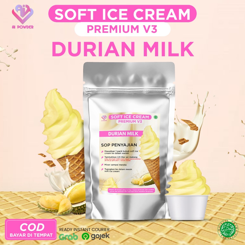 

Durian Milk Bubuk Soft Es Krim Premium V3 1Kg