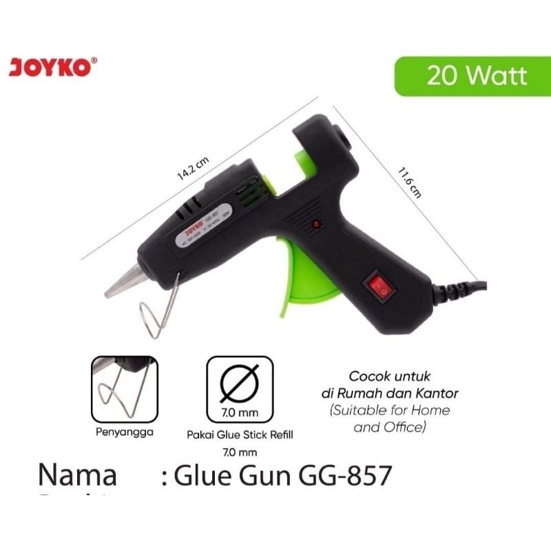 

Mesin Hot Melt Glue Gun Joyko GG-857 (1pcs)