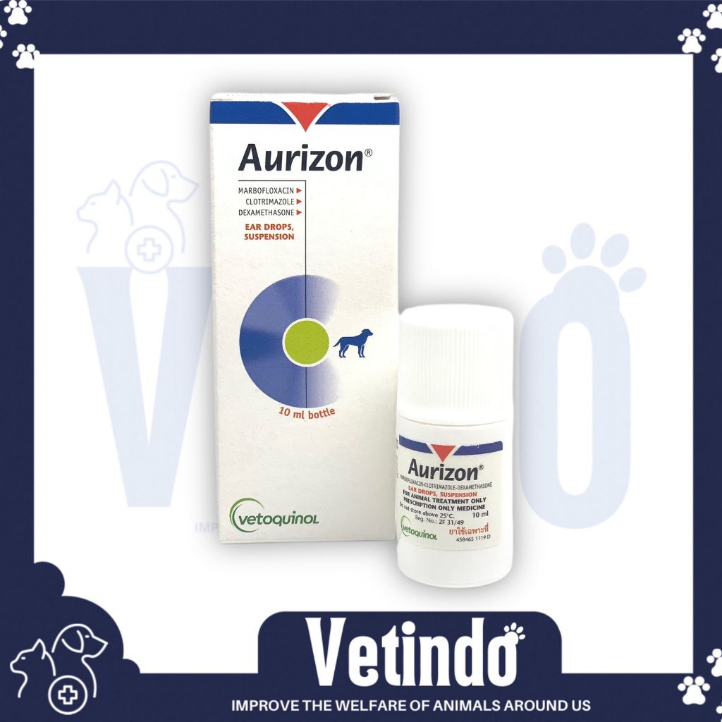 Aurizon obat tetes telinga kucing anjing original 10ml