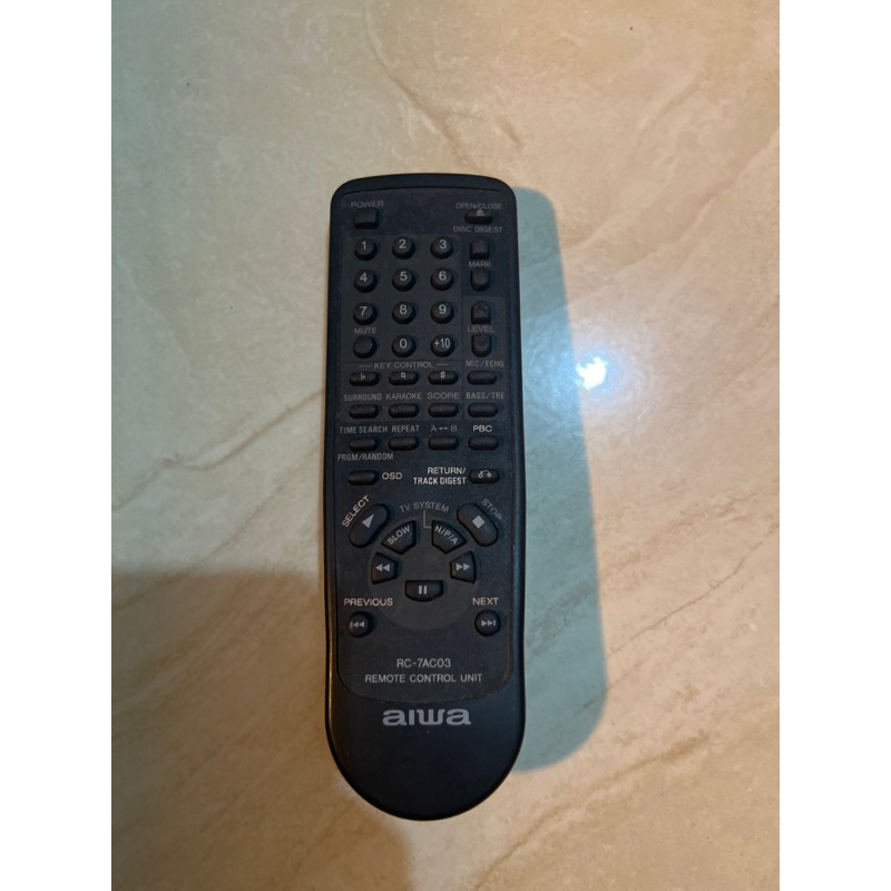 REMOTE REMOT DVD COMPO AIWA RC-7AC03 ORIGINAL ASLI