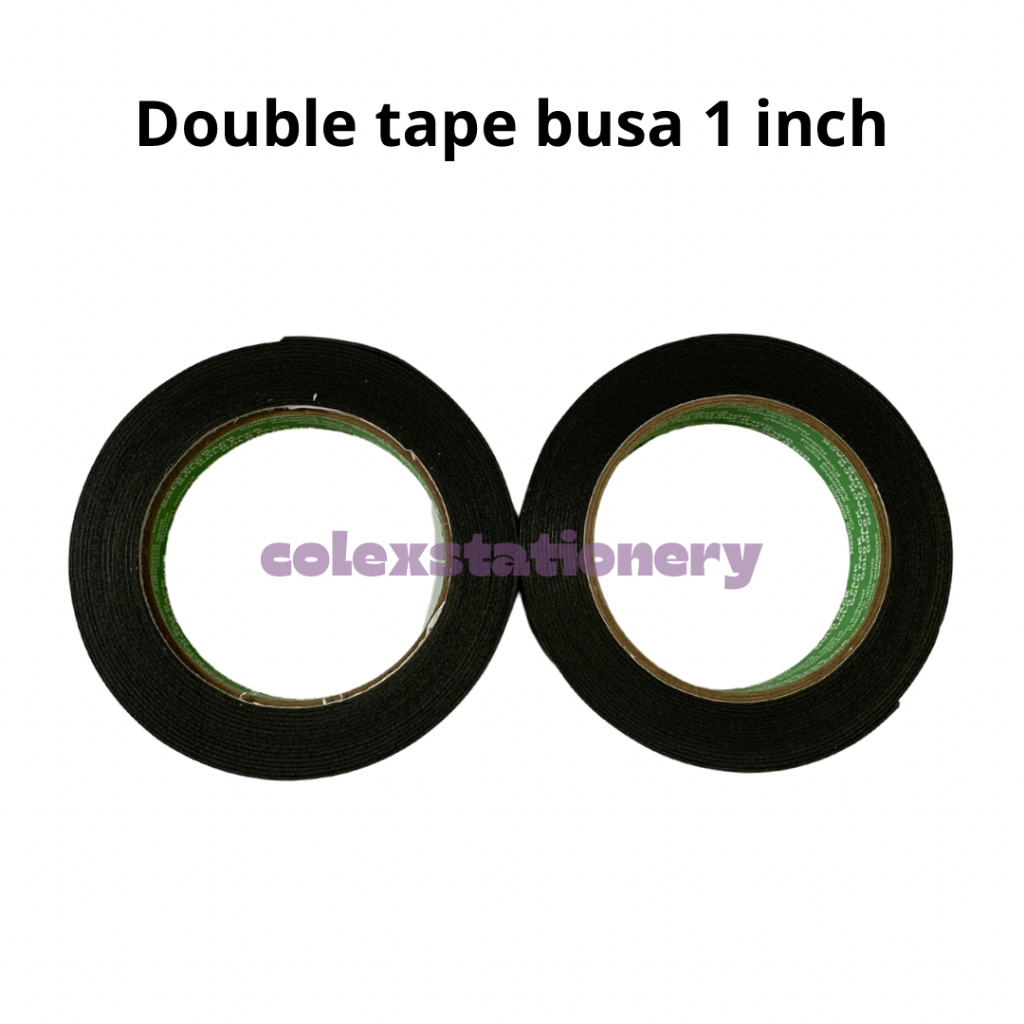 

Double Tape Busa / Tape Busa 2 Sisi Warna Hijau Tebal Ukuran Sedang 1 Inch Golpack