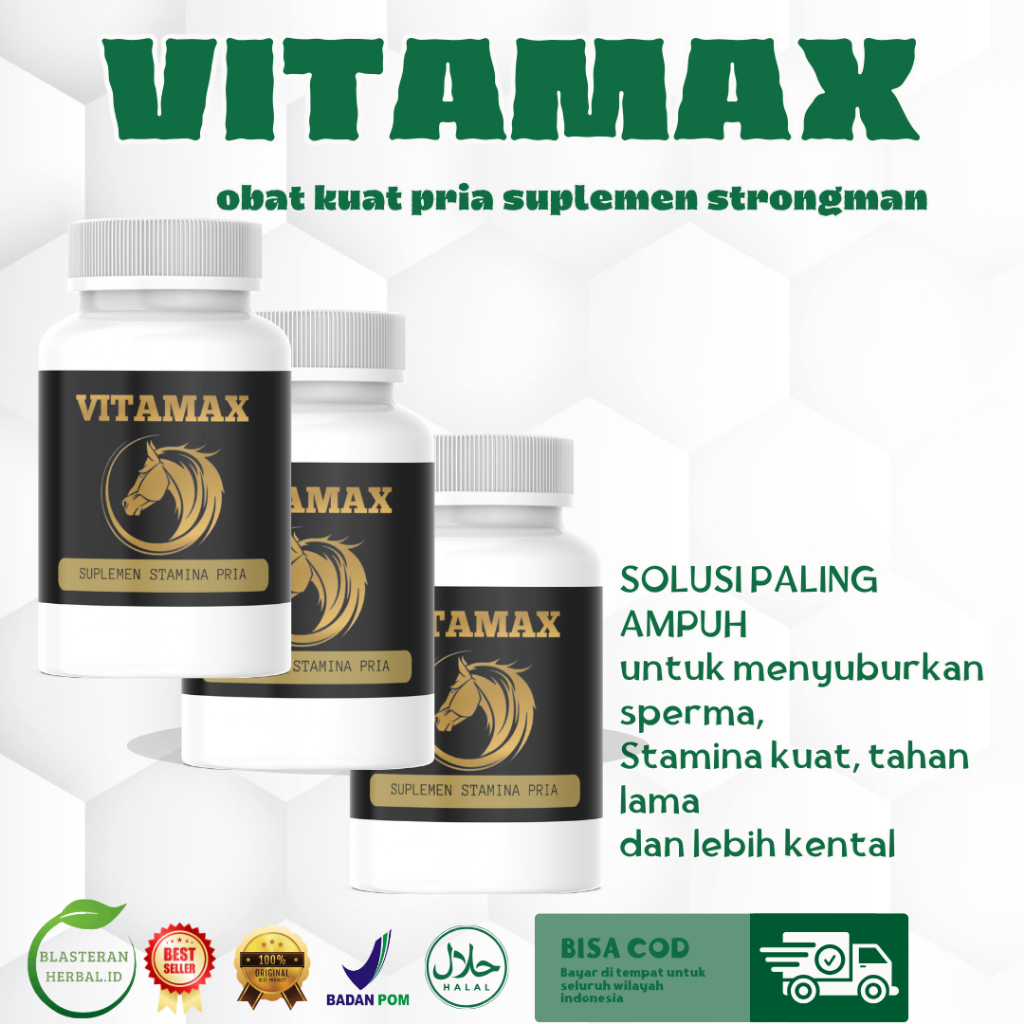 [BPOM] HERBAL ALAMI!!!!! Vitamax Asli isi 30 Kapsul Vitamale Suplemen Stamina Pria Tangguh -Suplemen