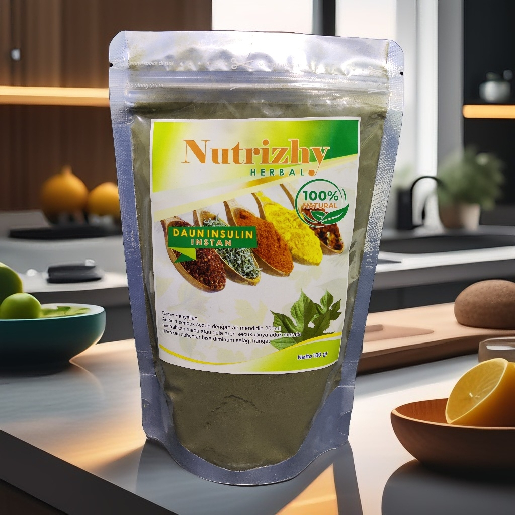 

Daun Insuline Bubuk Murni Herbal Seduh Instan (100gr)