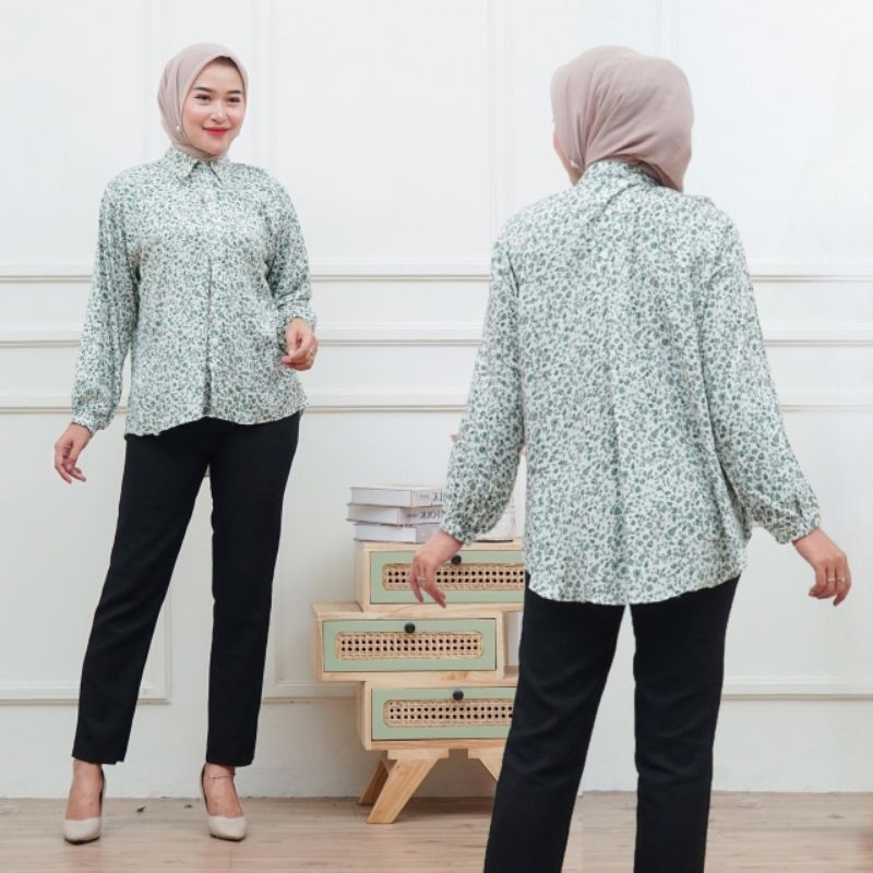 ASYA BLOUSE RAYON  / TAMA BLOUSE / Blouse Rayon Motif / Blouse Wanita / Bella Blouse Motif
