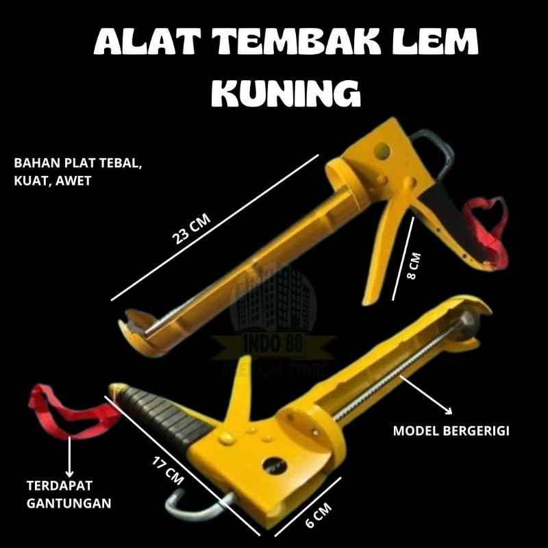 ALAT TEMBAK LEM KUNING MEREK BONUCCI / ALAT TEMBAK SILIKON / GUN SILIKON / POMPA LEM
