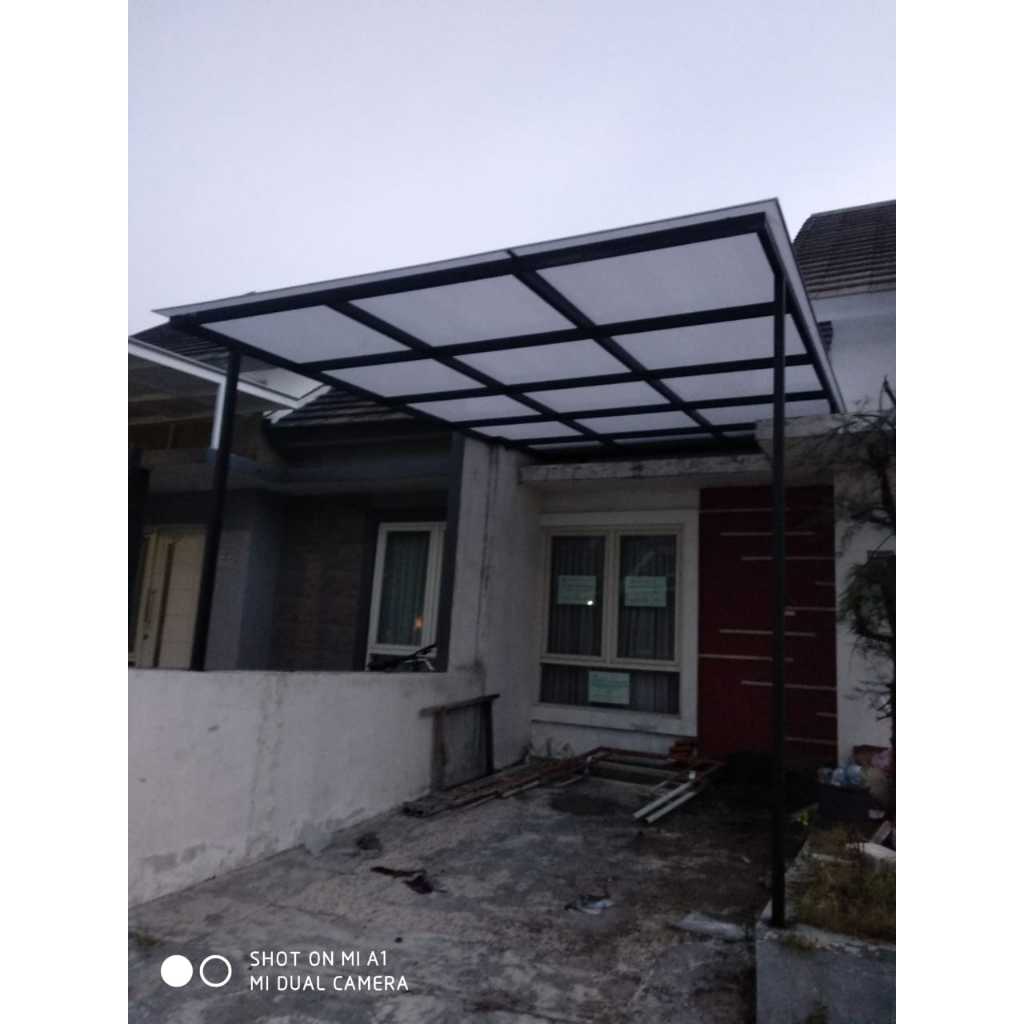 kanopi carport atap polycarbonate transparan