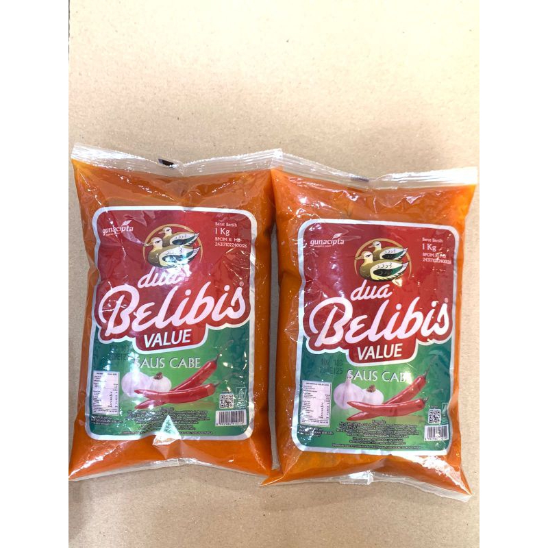 

Saos sambal belibis 1kg refill / dua belibis saus cabe value pack