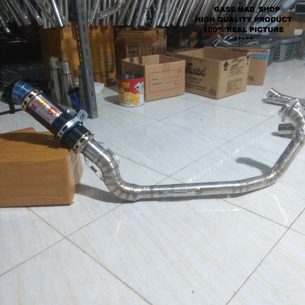 RL Red Leo Knalpot Motor Mx king Mx135 Leher Kobra Malay