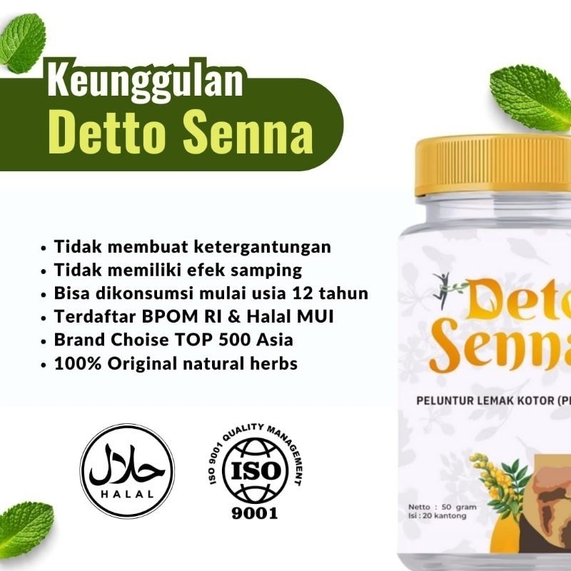

Brand Baru)Deto Senna Original isi 20 kantung Tea membantu Membersihkan Sistem Pencernaan Pada Usus dan lambung detoxsifikasi by detogreen