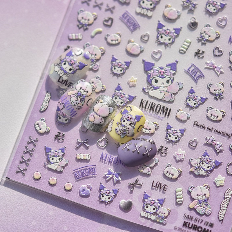 

STICKER SANRIO KUROMI SAN-017 2D FOR NAIL ART HIASAN KUKU HIGH QUALITY STICKER KUKU