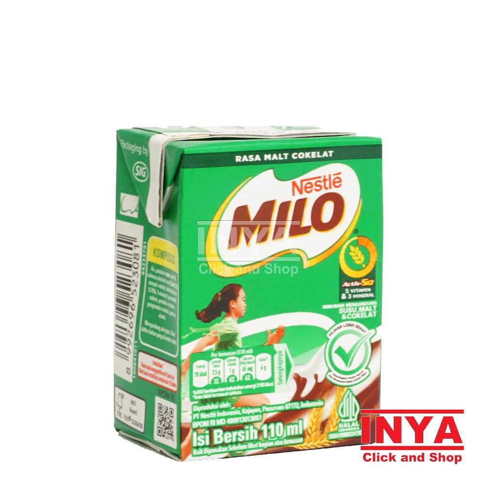 

Nestle Milo Rasa Malt Cokelat 110ml - Susu Kemasan - Chocolate Milk Drink