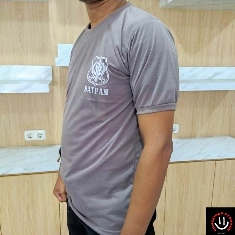 KAOS SATPAM SECURITY WARNA COKLAT - KAOS DALAM SATPAM SECURITY WARNA COKLAT