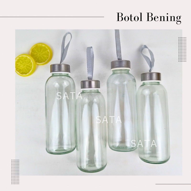 (Minimal 6 ) Botol BENING 420ml / Souvenir pernikahan botol kaca / souvenir pernikahan tumbler / sou
