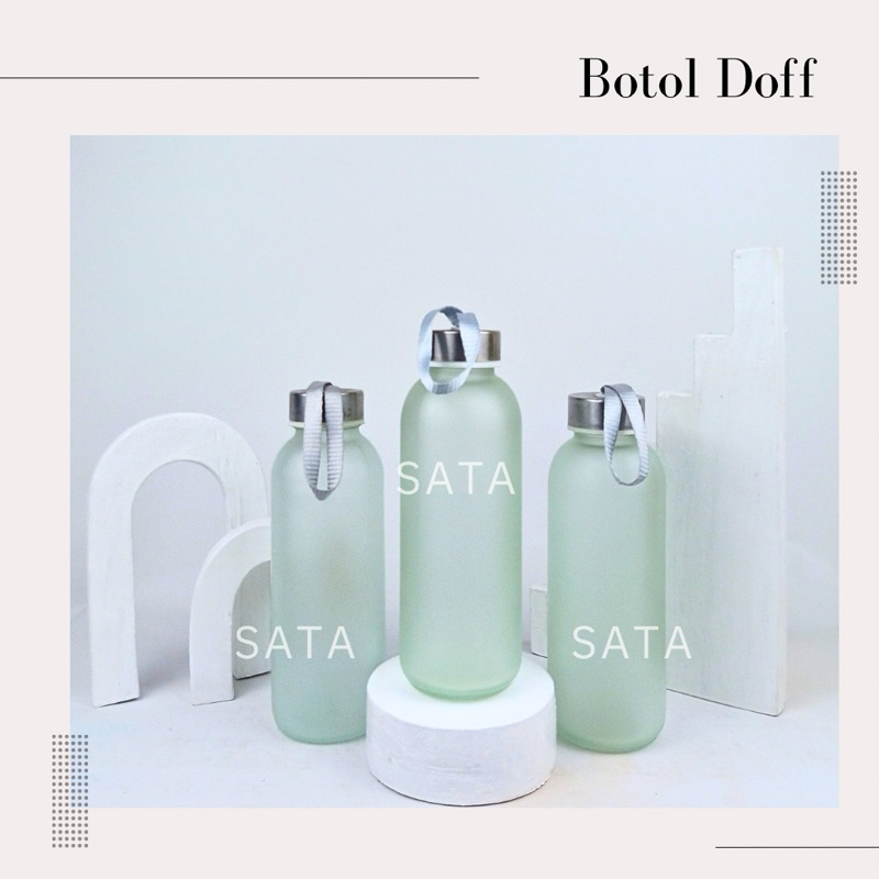 (Minimal 6) BOTOL KACA DOFF NON BOX 420ml / Souvenir pernikahan botol kaca / souvenir pernikahan tum