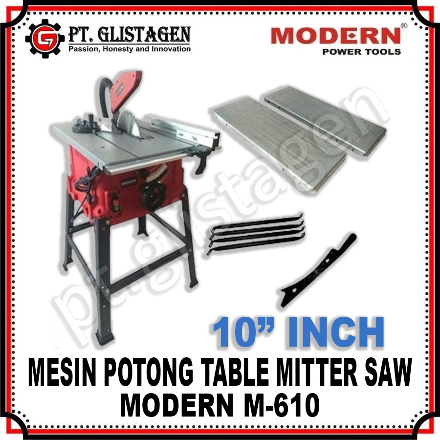 MODERN M610 Mesin Potong Table Saw Gergaji Miter Saw 10" inch Modern M-610