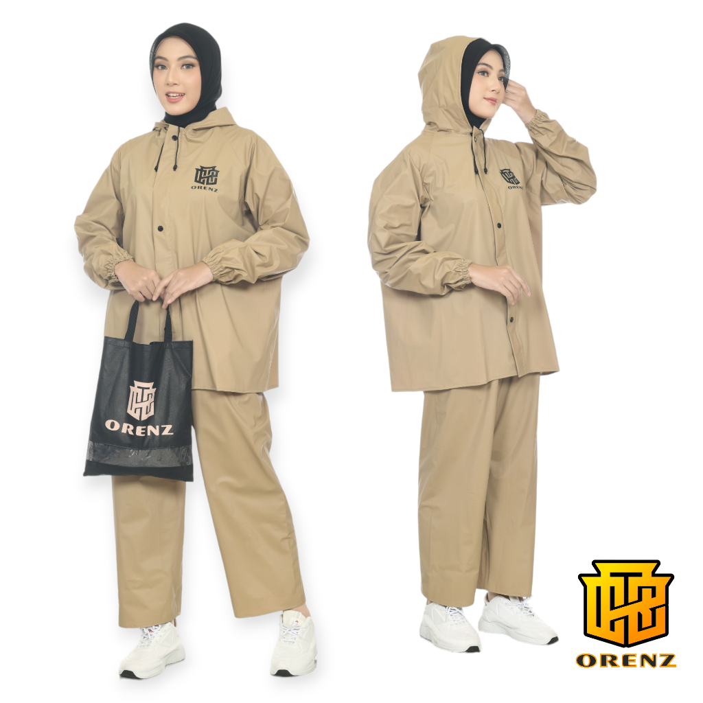 ORENZ JAS HUJAN RAINCOAT PREMIUM ANTI REMBES SETELAN JAKET CELANA PRIA WANITA BAHAN TEBAL