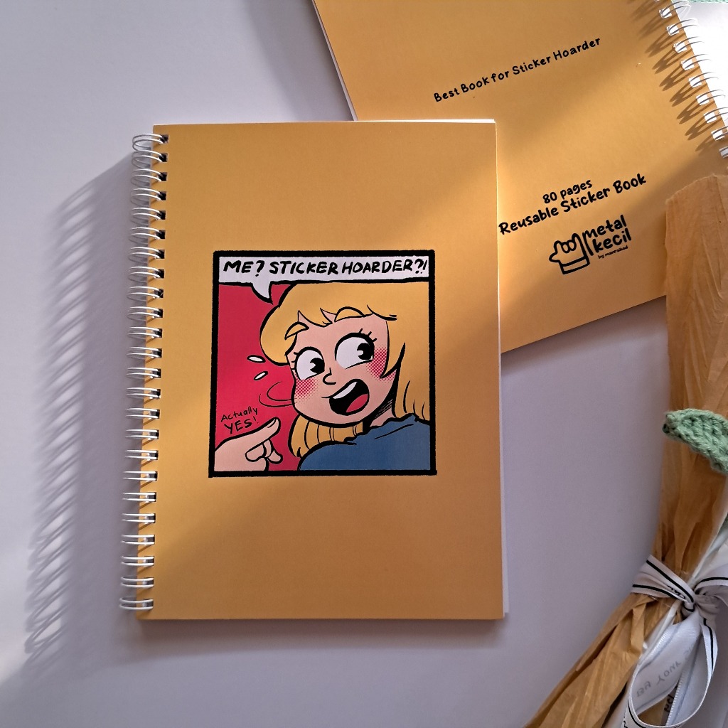 

METAL KECIL Sticker Book | Buku Koleksi Sticker A5 | Reusable Sticker Book 80 Halaman