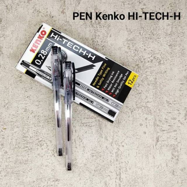

Pen Bulpen Ballpoint Hitech Kenko 0.28mm Tinta Hitam