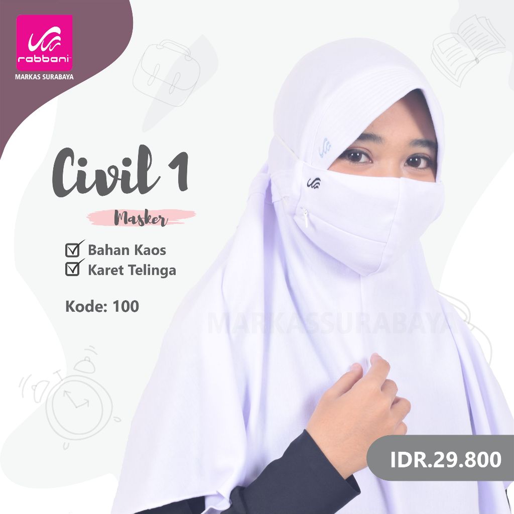 RABBANI MASKER WANITA BAHAN KAOS