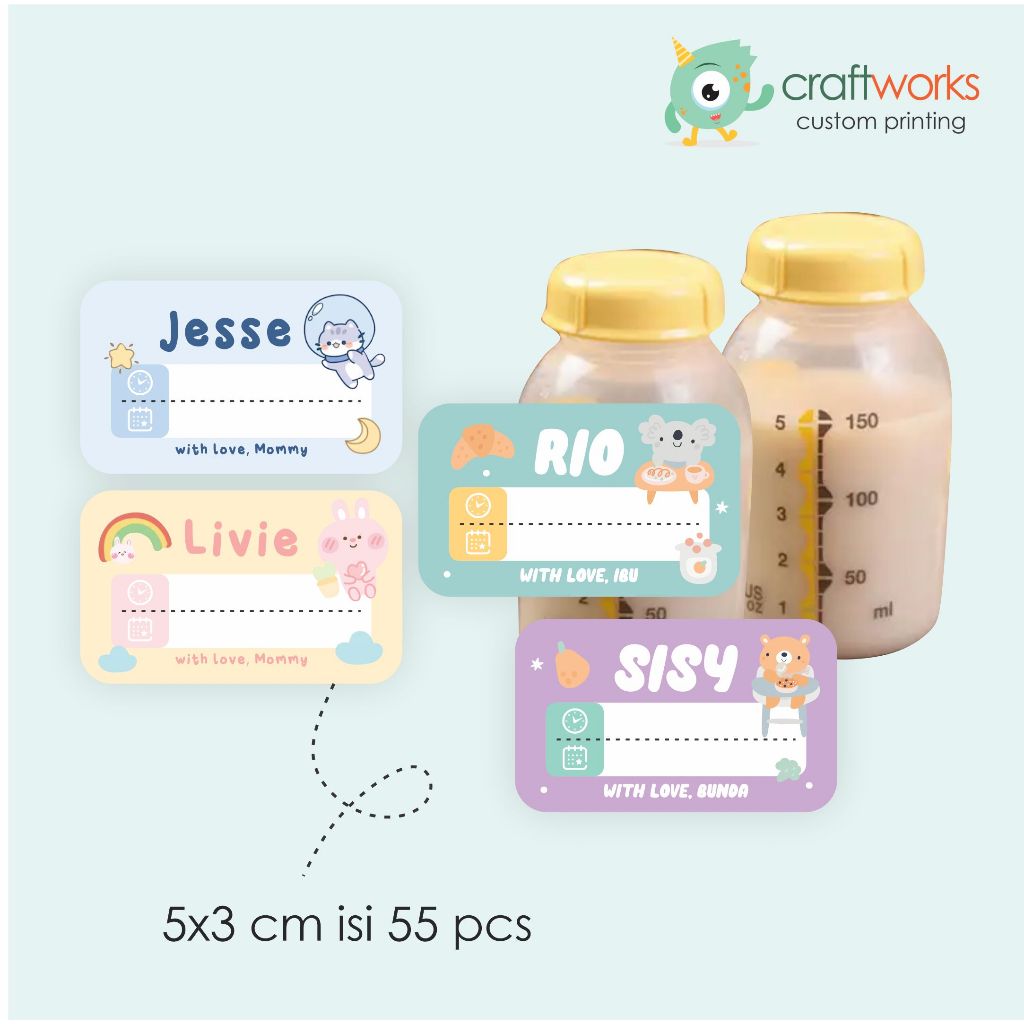 

STICKER LABEL CUSTOM PENANDA ASI BAYI - STICKER BOTOL ASI / KANTONG ASI