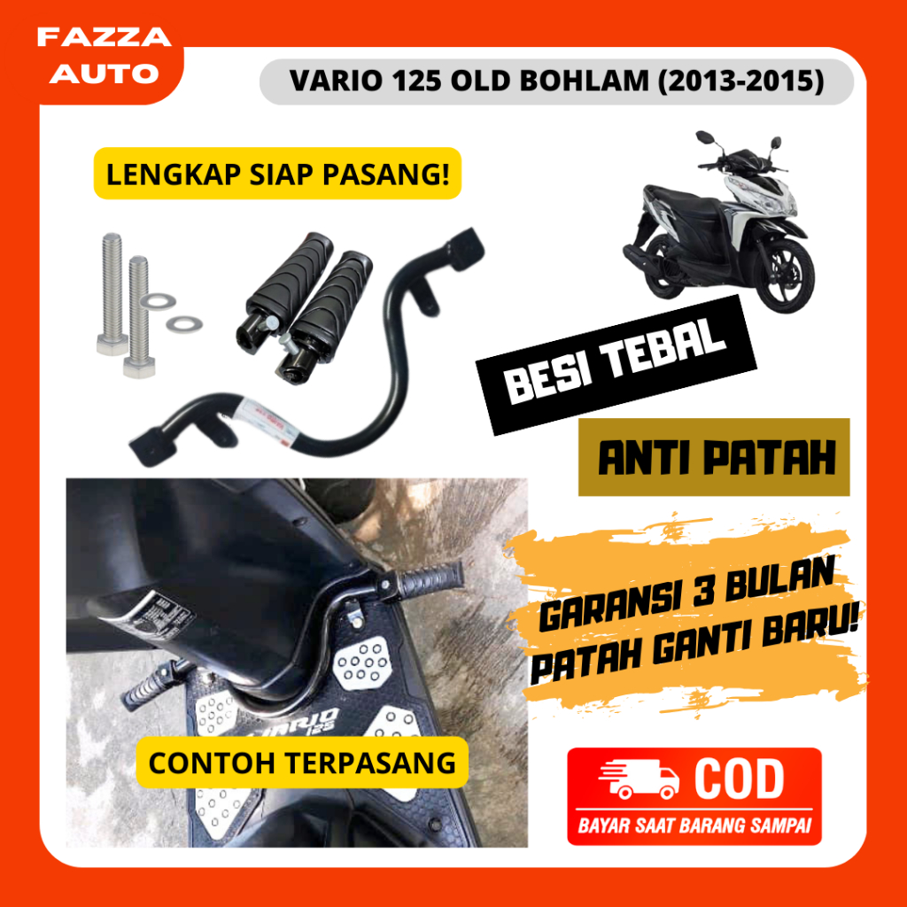 FOOTSTEP DEPAN VARIO 125 LAMA (2013 - 2015) PAKET LENGKAP