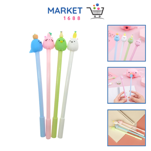 

Market1688 Pena Tinta Hitam Karakter Hewan Lucu Model Animal Buah Pen Ujung Lancip Karakter Murah