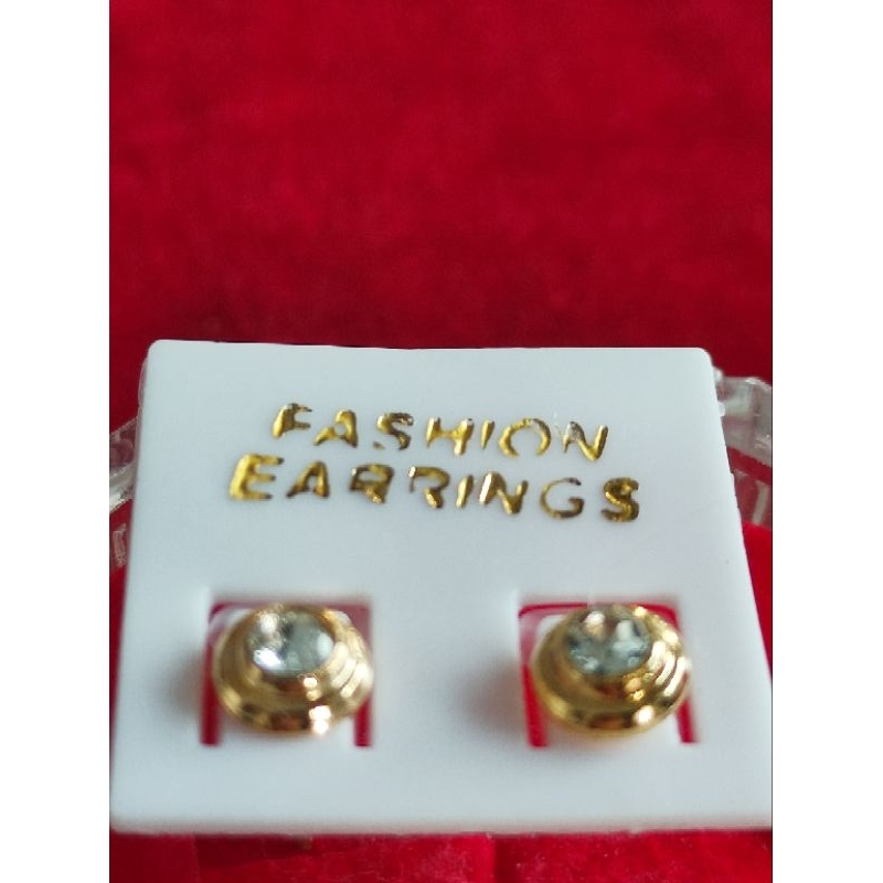 macam2 anting lapis emas, anting / giwang bubut (bulat) mata 1 kecil, anting titanium, anting krista